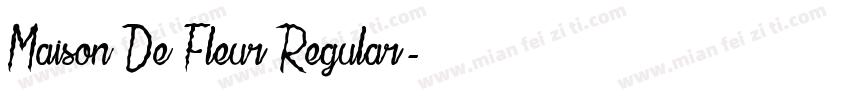 Maison De Fleur Regular字体转换